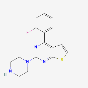 molecular formula C17H17FN4S B1676268 DDP-225 free base anhydrous CAS No. 135991-48-9
