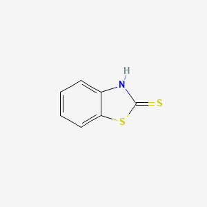 molecular formula C7H5NS2<br>C7H5NS2<br>C6H4SNCSH B1676294 2-Mercaptobenzothiazole CAS No. 149-30-4