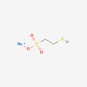 molecular formula C2H6NaO3S2 B1676310 2-Mercaptoethanesulfonic acid sodium CAS No. 19767-45-4