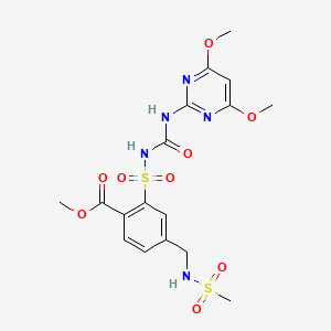 molecular formula C17H21N5O9S2 B1676312 Mesosulfuron-methyl CAS No. 208465-21-8