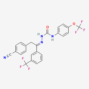 molecular formula C24H16F6N4O2 B1676323 Metaflumizone CAS No. 139968-49-3