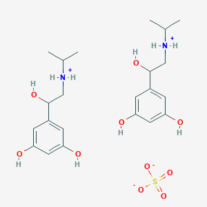 molecular formula C11H19NO7S B1676333 3,5-Dihydroxy-alpha-(isopropylaminomethyl)benzyl alcohol hemisulfate CAS No. 5874-97-5