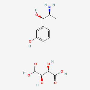 molecular formula C13H19NO8 B1676335 Metaraminol bitartrate CAS No. 33402-03-8