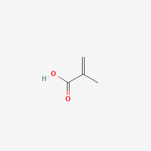 molecular formula C4H6O2<br>CH2=C(CH3)COOH<br>C4H6O2 B1676352 Methacrylic acid CAS No. 79-41-4