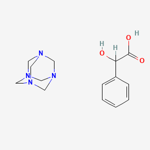 molecular formula C14H20N4O3 B1676378 Methenamine mandelate CAS No. 587-23-5