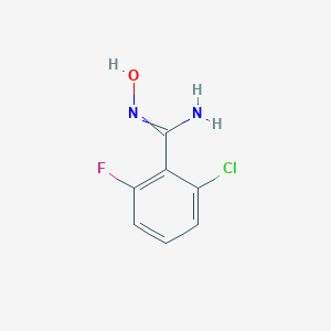 molecular formula C7H6ClFN2O B167639 2-chloro-6-fluoro-N'-hydroxybenzenecarboximidamide CAS No. 1643-74-9