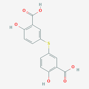 molecular formula C14H10O6S B167642 Benzoic acid, 3,3'-thiobis[6-hydroxy- CAS No. 1820-99-1