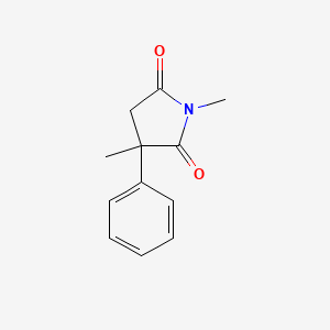 molecular formula C12H13NO2 B1676420 Methsuximide CAS No. 77-41-8