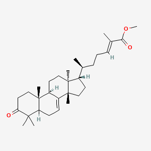 B1676434 methyl (E,6S)-2-methyl-6-[(9R,10R,13S,14S,17S)-4,4,10,13,14-pentamethyl-3-oxo-1,2,5,6,9,11,12,15,16,17-decahydrocyclopenta[a]phenanthren-17-yl]hept-2-enoate CAS No. 79157-62-3