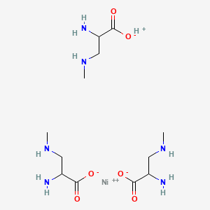 molecular formula C12H28N6NiO6 B1676435 Methylaminoalanine-nickel(II) CAS No. 124608-36-2