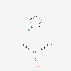 molecular formula C9H7MnO3<br>C9H7MnO3- B1676443 Methylcyclopentadienyl manganese tricarbonyl CAS No. 12108-13-3
