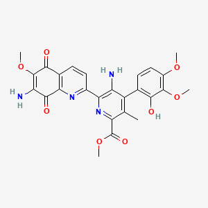 molecular formula C26H24N4O8 B1676485 Methyl streptonigrin CAS No. 3398-48-9