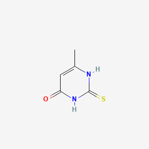 B1676490 Methylthiouracil CAS No. 56-04-2