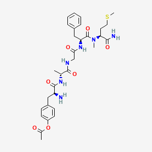 molecular formula C31H42N6O7S B1676506 Metkephamid acetate (ester) CAS No. 69924-15-8