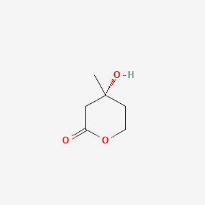 molecular formula C6H10O3 B1676541 (R)-4-Hydroxy-4-methyltetrahydro-2H-pyran-2-one CAS No. 19115-49-2