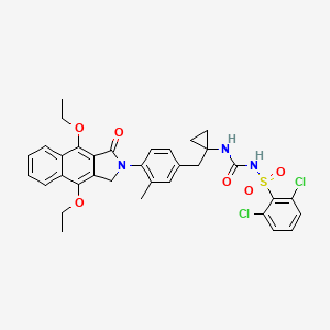 molecular formula C34H33Cl2N3O6S B1676554 MF-592 CAS No. 1064195-48-7