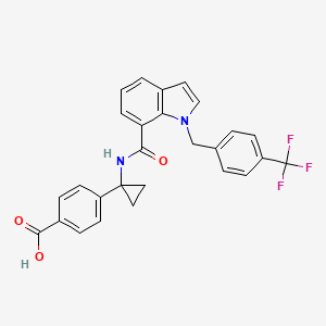 molecular formula C27H21F3N2O3 B1676556 MF-766 CAS No. 1050656-06-8