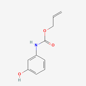molecular formula C10H11NO3 B1676574 CARBANILIC ACID, m-HYDROXY-, ALLYL ESTER CAS No. 73623-17-3