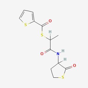 molecular formula C12H13NO3S3 B1676579 Midesteine CAS No. 94149-41-4