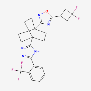 molecular formula C24H24F5N5O B1676620 MK-4101 