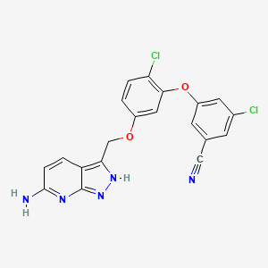 molecular formula C20H13Cl2N5O2 B1676623 MK-4965 CAS No. 920035-77-4