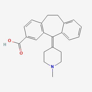 molecular formula C22H23NO2 B1676626 10,11-Dihydro-5-(1-methyl-4-piperidinylidene)-5H-dibenzo(a,d)cycloheptene-3-carboxylic acid CAS No. 63141-67-3