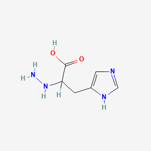 molecular formula C6H10N4O2 B1676629 2-Hydrazinyl-3-(1h-imidazol-5-yl)propanoic acid CAS No. 14760-71-5