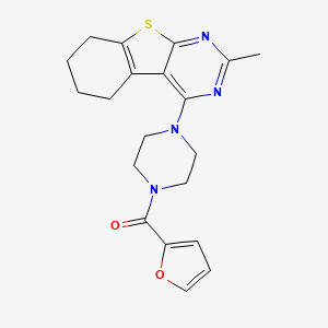 B1676638 2-Furanyl-[4-(2-methyl-5,6,7,8-tetrahydro-[1]benzothiolo[2,3-d]pyrimidin-4-yl)-1-piperazinyl]methanone CAS No. 460331-61-7