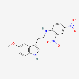 molecular formula C17H16N4O5 B1676643 N-(2,4-Dinitrophenyl)-5-methoxytryptamine CAS No. 108929-03-9
