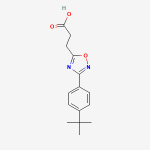 molecular formula C15H18N2O3 B1676644 3-[3-(4-Tert-butylphenyl)-1,2,4-oxadiazol-5-yl]propanoic acid CAS No. 937650-57-2