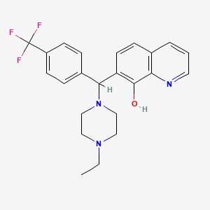 molecular formula C23H24F3N3O B1676646 7-[(4-Ethylpiperazin-1-yl)-[4-(trifluoromethyl)phenyl]methyl]quinolin-8-ol CAS No. 315698-17-0