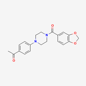 molecular formula C20H20N2O4 B1676658 1-{4-[4-(1,3-Benzodioxol-5-ylcarbonyl)piperazin-1-yl]phenyl}ethanone CAS No. 774589-47-8