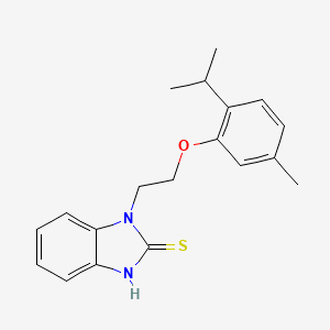molecular formula C19H22N2OS B1676659 3-[2-(5-methyl-2-propan-2-ylphenoxy)ethyl]-1H-benzimidazole-2-thione CAS No. 701940-94-5