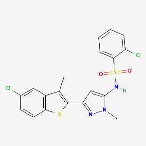 molecular formula C19H15Cl2N3O2S2 B1676661 ML-60218 CAS No. 577784-91-9