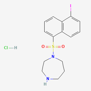 molecular formula C15H18ClIN2O2S B1676663 1-((5-Iodonaphthalen-1-yl)sulfonyl)-1,4-diazepane hydrochloride CAS No. 110448-33-4