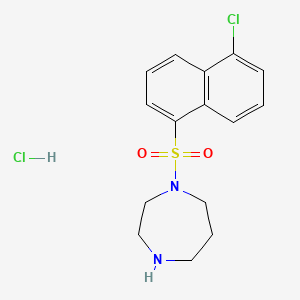 molecular formula C15H18Cl2N2O2S B1676665 1-((5-Chloronaphthalen-1-yl)sulfonyl)-1,4-diazepane hydrochloride CAS No. 105637-50-1