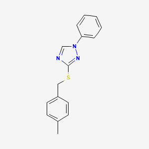 molecular formula C16H15N3S B1676672 3-[(4-Methylphenyl)methylsulfanyl]-1-phenyl-1,2,4-triazole CAS No. 511306-37-9