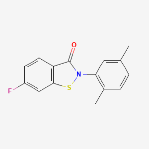 molecular formula C15H12FNOS B1676674 2-(2,5-Dimethylphenyl)-6-fluoro-1,2-benzothiazol-3-one CAS No. 727664-91-7
