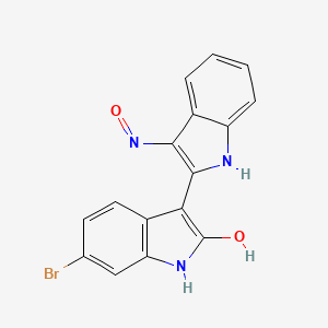 molecular formula C16H10BrN3O2 B1676677 6-溴靛红-3'-肟 CAS No. 667463-62-9