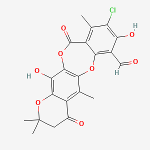 molecular formula C21H17ClO8 B1676682 mollicellin F CAS No. 68455-12-9