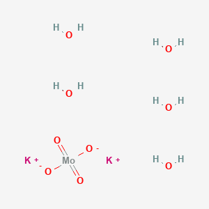 molecular formula H10K2MoO9 B1676706 Molybdic acid, dipotassium salt, pentahydrate CAS No. 7790-55-8