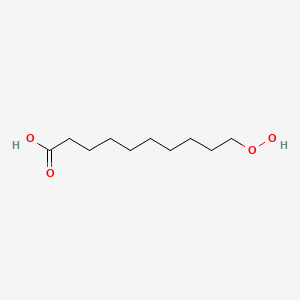 molecular formula C10H20O4 B1676728 Monoperoxydecanoic acid CAS No. 86074-10-4