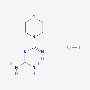 molecular formula C6H14ClN5O B1676751 N-Carbamimidoylmorpholine-4-carboximidamide hydrochloride CAS No. 3160-91-6