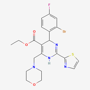 molecular formula C21H22BrFN4O3S B1676755 Morphothiadin CAS No. 1092970-12-1