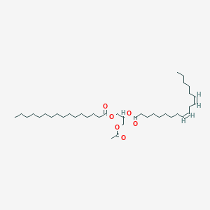 molecular formula C39H70O6 B1676760 1-Palmitoyl-2-linoleoyl-3-acetyl-rac-glycerol CAS No. 221139-79-3