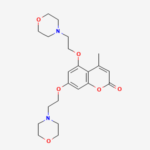 molecular formula C22H30N2O6 B1676769 Moxicoumone CAS No. 17692-56-7