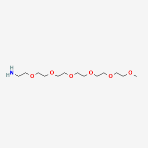 molecular formula C13H29NO6 B1676792 2,5,8,11,14,17-Hexaoxanonadecan-19-amine CAS No. 184357-46-8