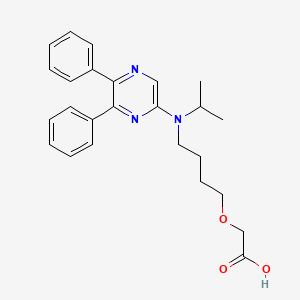 B1676813 (4-((5,6-Diphenylpyrazin-2-yl)(isopropyl)amino)butoxy)acetic acid CAS No. 475085-57-5
