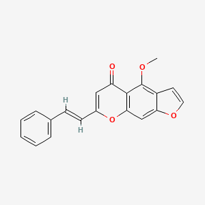 molecular formula C20H14O4 B1676822 4-Methoxy-7-(2-phenylethenyl)-5H-furo[3,2-g][1]benzopyran-5-one CAS No. 22912-64-7
