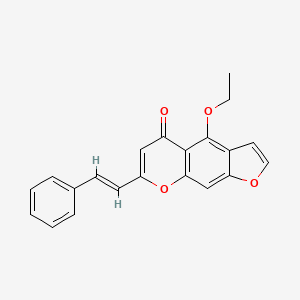 molecular formula C21H16O4 B1676823 4-Ethoxy-7-((E)-styryl)-furo[3,2-g]chromen-5-one 